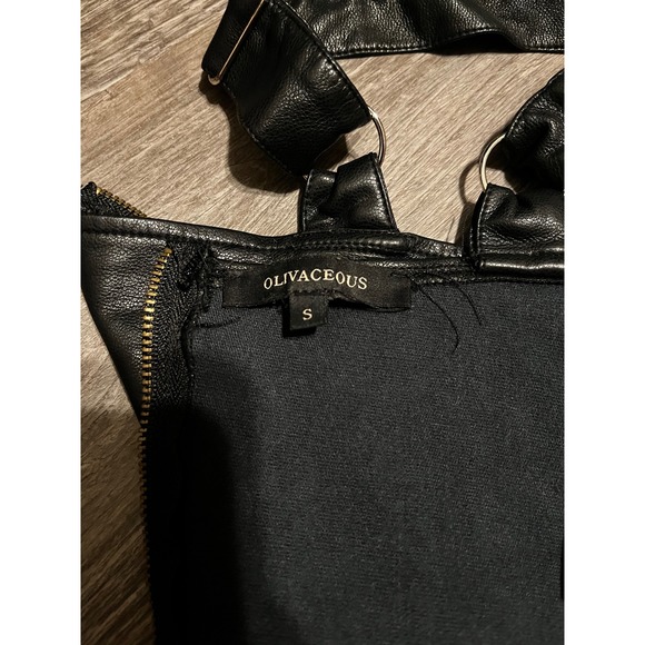 Olivaceous faux leather bustier crop top – size small‎ - Picture 4 of 5